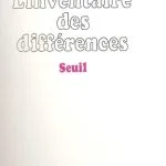 خرید و دانلود نسخه کامل کتاب L’inventaire des differences : Lecon inaugurale au College de France (French Edition)
