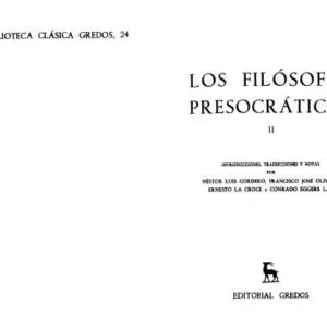خرید و دانلود نسخه کامل کتاب Los filósofos presocráticos II