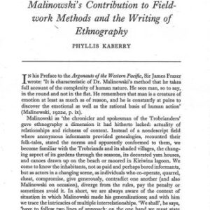 خرید و دانلود نسخه کامل کتاب Malinowski’s contribution to fieldwork methods and the writing of ethnography