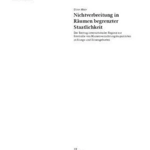 خرید و دانلود نسخه کامل کتاب Nichtverbreitung in Räumen begrenzter Staatlichkeit : Der Beitrag internationaler Regime zur Kontrolle von Massenvernichtungskapazitäten in Kriegs- und Krisengebieten