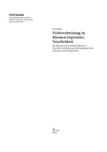 خرید و دانلود نسخه کامل کتاب Nichtverbreitung in Räumen begrenzter Staatlichkeit : Der Beitrag internationaler Regime zur Kontrolle von Massenvernichtungskapazitäten in Kriegs- und Krisengebieten_68f695d0f41e9.jpeg خرید و دانلود نسخه کامل کتاب Nichtverbreitung in Räumen begrenzter Staatlichkeit : Der Beitrag internationaler Regime zur Kontrolle von Massenvernichtungskapazitäten in Kriegs- und Krisengebieten