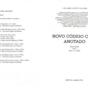 خرید و دانلود نسخه کامل کتاب Novo Codigo Civil Anotado, volume I: Parte Geral (arts. 1º a 232)