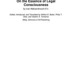 خرید و دانلود نسخه کامل کتاب On the Essence of Legal Consciousness (Studies in Russian and East European Law)