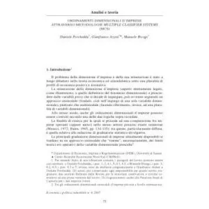 خرید و دانلود نسخه کامل کتاب Ordinamenti dimensionali d’imprese attraverso metodologie multiple classifier systems (MCS)