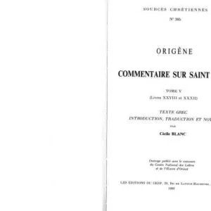 خرید و دانلود نسخه کامل کتاب Origène : Commentaire sur saint Jean XXVIII et XXXII, tome V