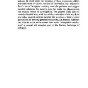 خرید و دانلود نسخه کامل کتاب Paul and the Language of Scripture: Citation Technique in the Pauline Epistles and Contemporary Literature