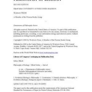 خرید و دانلود نسخه کامل کتاب Philosophy of Biology