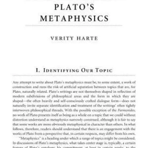 خرید و دانلود نسخه کامل کتاب Plato’s Metaphysics [Article from The Oxford Handbook of Plato]