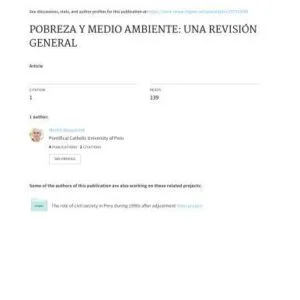 خرید و دانلود نسخه کامل کتاب Pobreza y Ambiente: Una revisión general