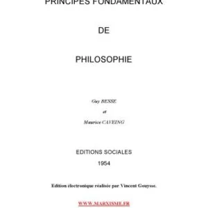 خرید و دانلود نسخه کامل کتاب Principes fondamentaux de philosophie