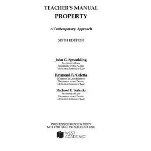 خرید و دانلود نسخه کامل کتاب Property: A Contemporary Approach Casebook (Teacher’s Manual)