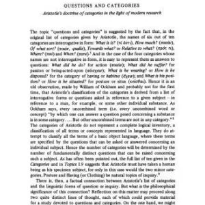 خرید و دانلود نسخه کامل کتاب Questions and Categories: Aristotle’s Doctrine of Categories in the Light of Modern Research