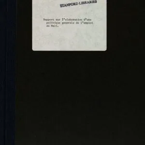 خرید و دانلود نسخه کامل کتاب Rapport sur l’élaboration d’une politique générale de l’emploi au Mali