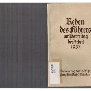 خرید و دانلود نسخه کامل کتاب Reden des Führers am Parteitag der Arbeit 1937