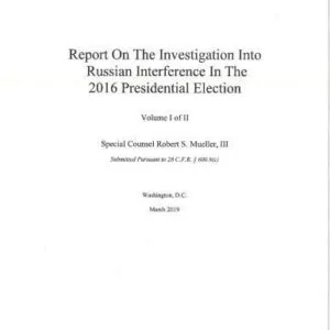 خرید و دانلود نسخه کامل کتاب Report On The Investigation Into Russian Interference In The 2016 Presidential Election (Redacted)