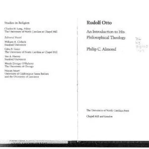 خرید و دانلود نسخه کامل کتاب Rudolf Otto: An Introduction to His Philosophical Theology