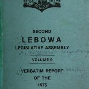 خرید و دانلود نسخه کامل کتاب Second Lebowa Legislative Assembly. Volume 9. Verbatim report of the 1975 session: 5 – 16th May