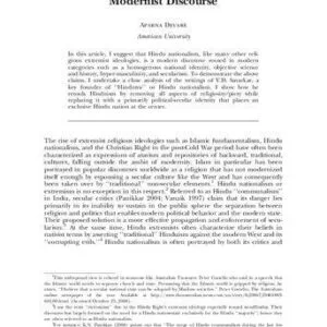 خرید و دانلود نسخه کامل کتاب Secularizing Religion: Hindu Extremism as a Modernist Discourse