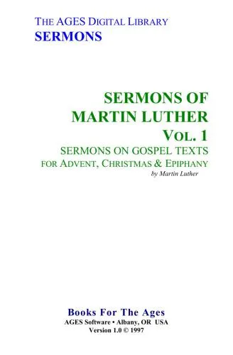 خرید و دانلود نسخه کامل کتاب Sermons of Martin Luther. Vol. 1. Sermons on Gospel. Texts for Advent, Christmas & Epiphany_68e27e153784a.jpeg خرید و دانلود نسخه کامل کتاب Sermons of Martin Luther. Vol. 1. Sermons on Gospel. Texts for Advent, Christmas & Epiphany