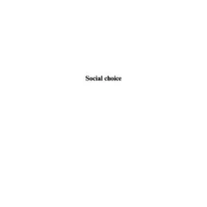 خرید و دانلود نسخه کامل کتاب Social Choice: A Framework for Collective Decisions and Individual Judgements