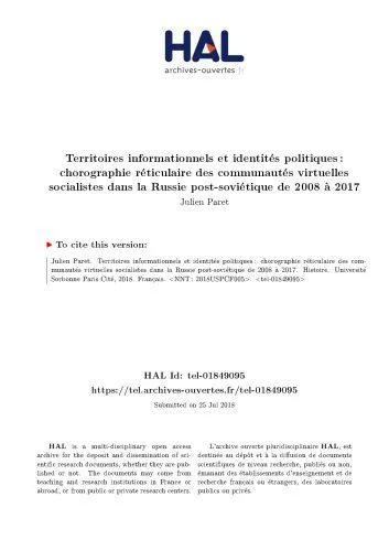 خرید و دانلود نسخه کامل کتاب Territoires informationnels et identités politiques : chorographie réticulaire des communautés virtuelles socialistes dans la Russie post-soviétique de 2008 à 2017_68e977f31f68e.jpeg خرید و دانلود نسخه کامل کتاب Territoires informationnels et identités politiques : chorographie réticulaire des communautés virtuelles socialistes dans la Russie post-soviétique de 2008 à 2017
