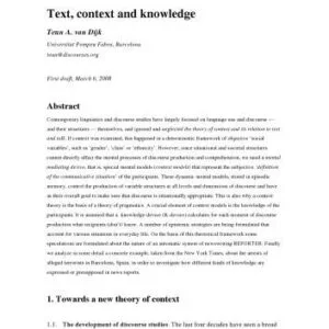 خرید و دانلود نسخه کامل کتاب Text, context and knowledge