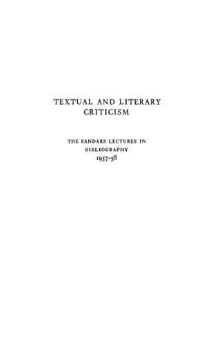 خرید و دانلود نسخه کامل کتاب Textual and Literary Criticism (The Sandars Lectures in Bibliography 1957-58)_6906d26535683.jpeg خرید و دانلود نسخه کامل کتاب Textual and Literary Criticism (The Sandars Lectures in Bibliography 1957-58)