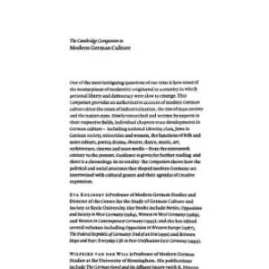 خرید و دانلود نسخه کامل کتاب The Cambridge Companion to Modern German Culture