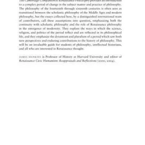 خرید و دانلود نسخه کامل کتاب The Cambridge Companion to Renaissance Philosophy