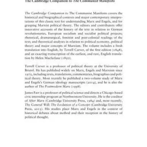 خرید و دانلود نسخه کامل کتاب The Cambridge companion to The Communist Manifesto