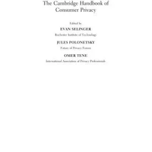 خرید و دانلود نسخه کامل کتاب The Cambridge Handbook Of Consumer Privacy