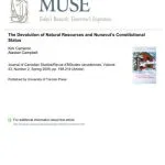 خرید و دانلود نسخه کامل کتاب The Devolution of Natural Resources and Nunavut’s Constitutional Status