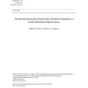 خرید و دانلود نسخه کامل کتاب The drymba among the Hutsul in the Ukrainian Carpathians: a recent ethnomusicological survey