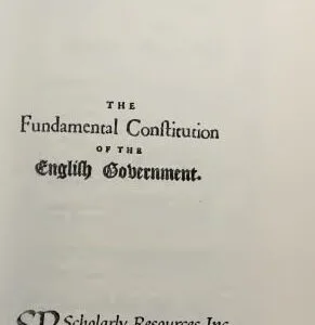 خرید و دانلود نسخه کامل کتاب The Fundamental Constitution of the English Government