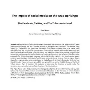 خرید و دانلود نسخه کامل کتاب The impact of social media on the Arab uprisings: The Facebook, Twitter, and YouTube revolutions?