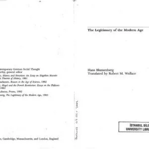 خرید و دانلود نسخه کامل کتاب The Legitimacy of the Modern Age (Studies in Contemporary German Social Thought)