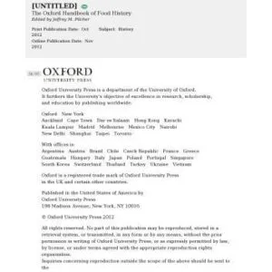 خرید و دانلود نسخه کامل کتاب The Oxford Handbook of Food History