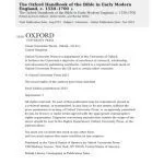 خرید و دانلود نسخه کامل کتاب The Oxford Handbook of the Bible in England, c. 1530-1700