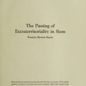 خرید و دانلود نسخه کامل کتاب The Passing of Extraterritoriality in Siam