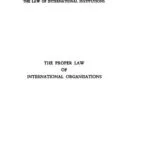 خرید و دانلود نسخه کامل کتاب The Proper Law of International Organisations