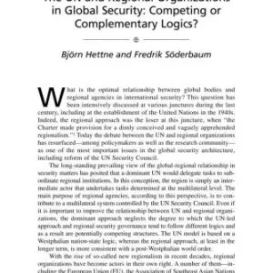 خرید و دانلود نسخه کامل کتاب The UN and Regional Organizations in Global Security: Competing or Complementary Logics?