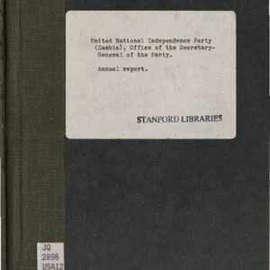 خرید و دانلود نسخه کامل کتاب The United National Independence Party. Annual Report for the Year 1980