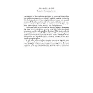 خرید و دانلود نسخه کامل کتاب Theoretical Philosophy after 1781