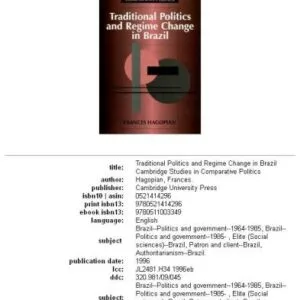 خرید و دانلود نسخه کامل کتاب Traditional Politics and Regime Change in Brazil