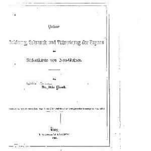 خرید و دانلود نسخه کامل کتاب Ueber Bekleidung, Schmuck und Tätowirung der Papuas der Südostküste von Neu-Guinea