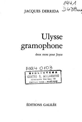 خرید و دانلود نسخه کامل کتاب Ulysse gramophone. Deux mots pour Joyce_6906c3bde31b4.jpeg خرید و دانلود نسخه کامل کتاب Ulysse gramophone. Deux mots pour Joyce