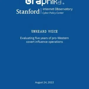 خرید و دانلود نسخه کامل کتاب Unheard Voice: Evaluating five years of pro-Western covert influence operations