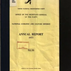 خرید و دانلود نسخه کامل کتاب United National Independence Party. Annual Report 1977