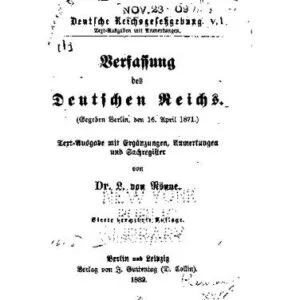 خرید و دانلود نسخه کامل کتاب Verfassung des Deutschen Reichs (Gegeben Berlin, 16. April 1871)