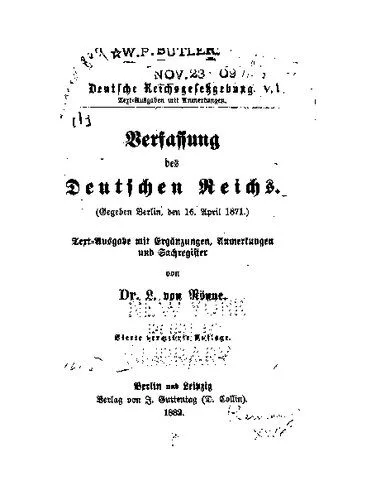 خرید و دانلود نسخه کامل کتاب Verfassung des Deutschen Reichs (Gegeben Berlin, 16. April 1871)_691984c46c69b.jpeg خرید و دانلود نسخه کامل کتاب Verfassung des Deutschen Reichs (Gegeben Berlin, 16. April 1871)